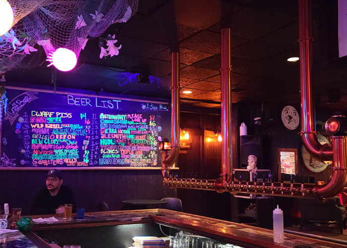 Red Dwarf Decor and Beer List, photo by Dave Canela