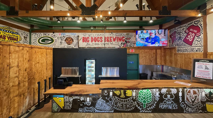 Big Dog's new beer bar (photo courtesy of Big Dog's Brewing)